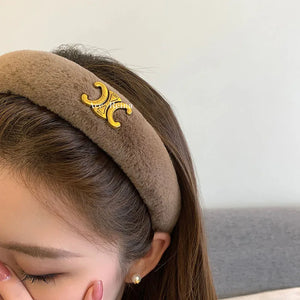 Vintage Velvet Bezel Women Headband Soft Hairband