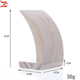 Solid Wood Circular Arc Earring Storage Rack Home Jewelry Display
