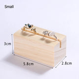Solid Wood Earrings Card Slot Holder Jewelry Stand