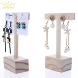Wood Earrings Display Stand Jewelry Storage Counter Placed Earrings Shelf