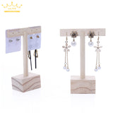 Wood Earrings Display Stand Jewelry Storage Counter Placed Earrings Shelf