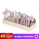 Wood Headband Rack Hair Hoop Storage Display Stand