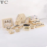 Solid Wood Jewelry Display Props - Ring Necklace Display Rack