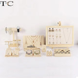 Solid Wood Jewelry Display Props - Ring Necklace Display Rack