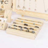 Solid Wood Jewelry Display Props - Ring Necklace Display Rack