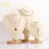 Solid Wood Jewelry Display Set Necklace Bracelet Ring Earrings Rack