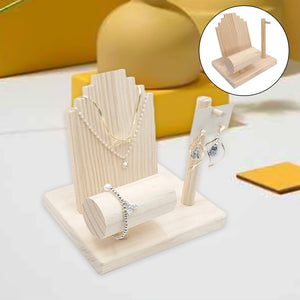 Solid Wood Jewelry Display Stand for Bracelets Necklace Watch