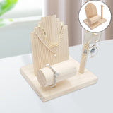 Solid Wood Jewelry Display Stand for Bracelets Necklace Watch