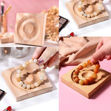 Wood Jewelry Tray Bracelets Rings Holder Display Plate Organizer