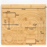 Wood Jewelry Tray Bracelets Rings Holder Display Plate Organizer