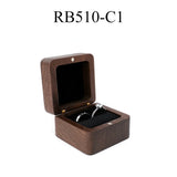 Solid Wood Mini Jewelry Box Retro Wooden Necklace Earrings High-end Jewellery St