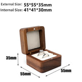 Solid Wood Mini Jewelry Box Retro Wooden Necklace Earrings High-end Jewellery St