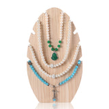 Solid Wood Necklace Display Holder Stylish Organizer