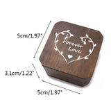 Wood Ring Jewelry Box - Earrings Holder Organizer - Men Women Gift