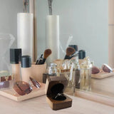 Wood Ring Jewelry Box - Earrings Holder Organizer - Men Women Gift