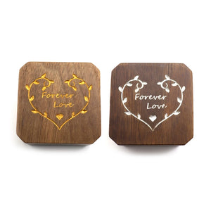 Wood Ring Jewelry Box - Earrings Holder Organizer - Men Women Gift