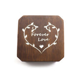 Wood Ring Jewelry Box - Earrings Holder Organizer - Men Women Gift