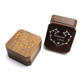 Wood Ring Jewelry Box - Earrings Holder Organizer - Men Women Gift