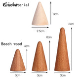 Solid Wood Ring Rack Jewelry Display Cone Seat Counter Storage Props