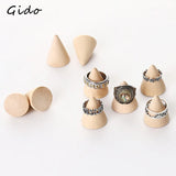 Solid Wood Ring Rack Jewelry Display Cone Seat Counter Storage Props