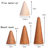 Solid Wood Ring Rack Jewelry Display Cone Ring Seat Jewelry Storage Rack