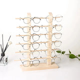 Wood Spectacle Frame Display Stand for Store Storage