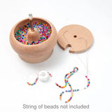 Solid Wood Beading Tool Bead Spinner Threader Jewelry Making 2 Needles