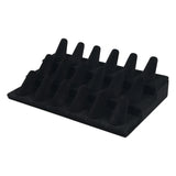 Velvet Wood Ring Display Stand 18 Slots Jewelry Organizer Holder