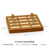 Solid Wood Velvet Jewelry Display Earring Holder Pendant Stand