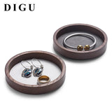 Solid Wood Round Bracelet Earrings Jewelry Display Rack