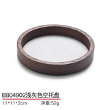 Solid Wood Round Bracelet Earrings Jewelry Display Rack