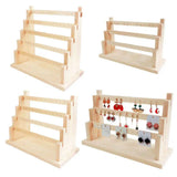 Wooden Earrings Stand Hanging Display Rack Vintage Jewelry Display