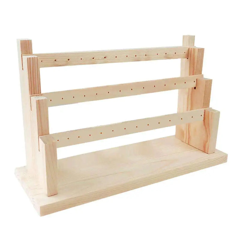 Wooden Earrings Stand Hanging Display Rack Vintage Jewelry Display