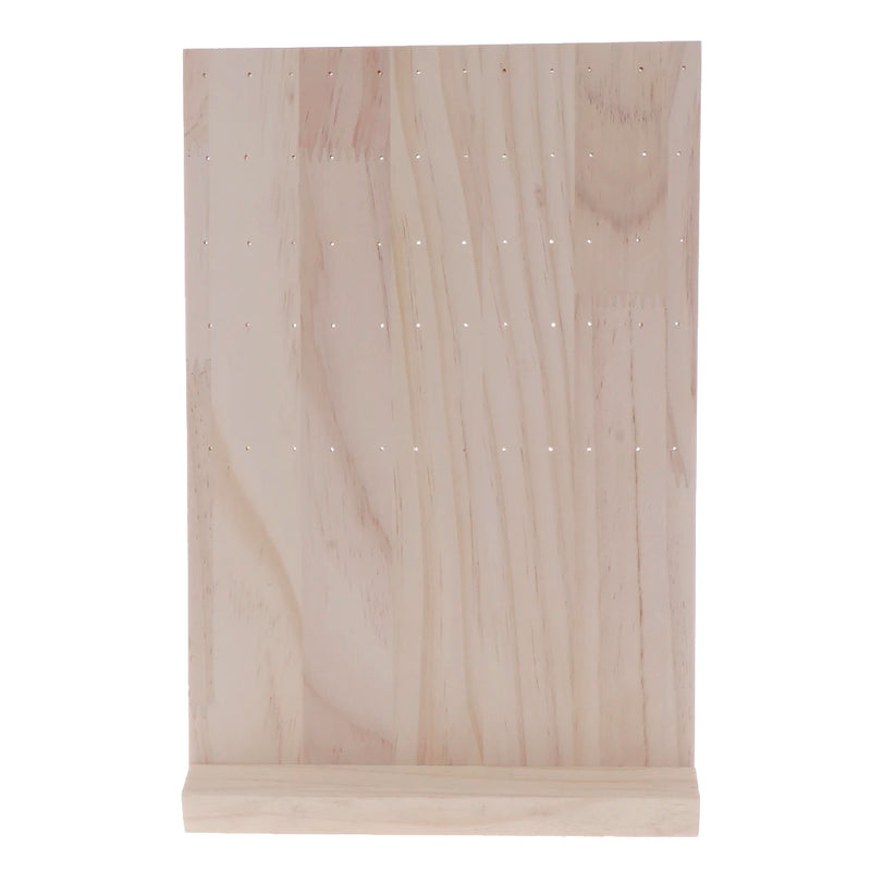 Wooden Jewelry Display Hanging Stand Earrings Organizer Storage Rack