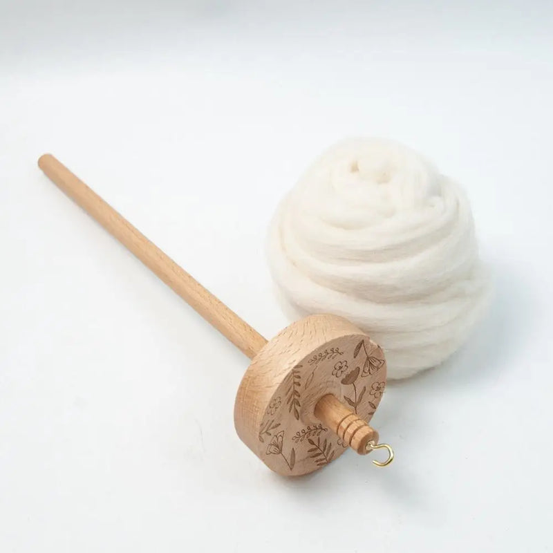 Wooden Whorl Yarn Spin Drop Spindle Top Wool Storage Tool