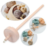 Wooden Whorl Yarn Spin Drop Spindle Top Wool Storage Tool