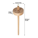 Wooden Whorl Yarn Spin Drop Spindle Top Wool Storage Tool