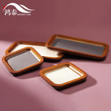 Solid Wood Jewelry Tray with Jade Handle