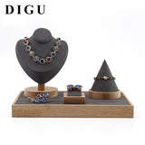 Solid Wood Jewelry Display Props Customization