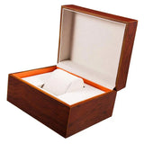 Wood Glass Watch Display Storage Box Case Gift
