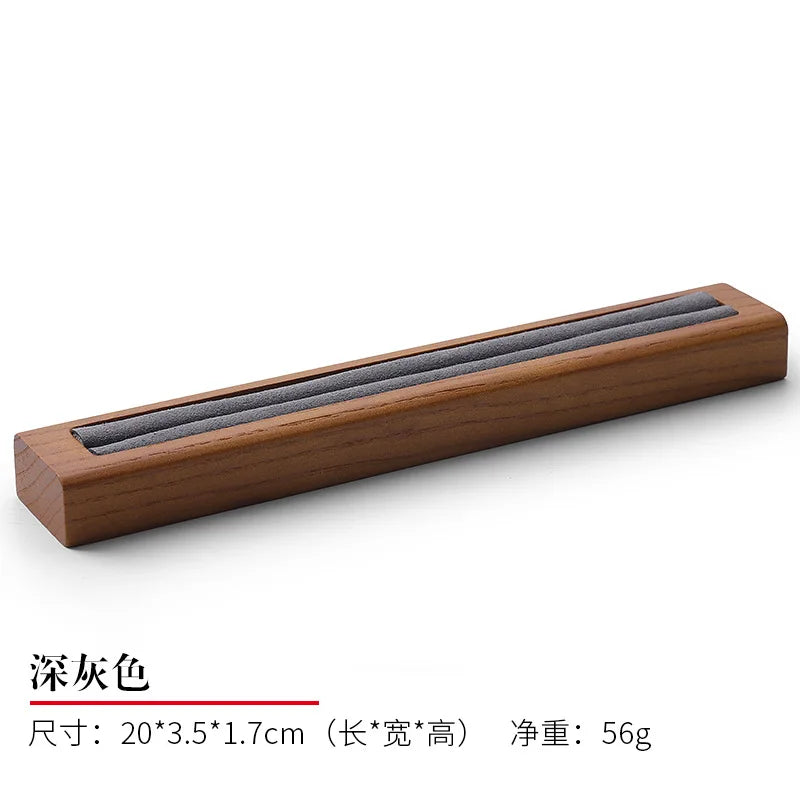 Solid Wood Microfiber Jewellery Rack with Elastic Strip
