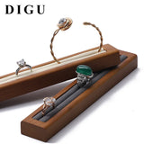 Solid Wood Microfiber Jewellery Rack with Elastic Strip