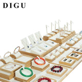 Wood Microfiber Jewelry Display Stand
