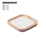 Wood Microfiber Jewelry Display Tray Bracelet Watch Ring Necklace Storage