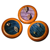 Wood Microfiber Ring Tray Jewelry Storage Shelf Display Props