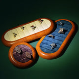 Solid Wood Microfiber Ring Tray Jewelry Storage Shelf