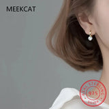 1ct D Moissanite Earrings Sterling Silver Hoop 925 Drop Girls 14k Plated