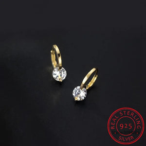 Solitaire 1ct D Moissanite Earrings Diamond Sterling Silver Hoop Earrings 925