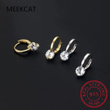 1ct D Moissanite Earrings Sterling Silver Hoop 925 Drop Girls 14k Plated