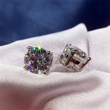 Lab Diamond Stud Earrings 925 Sterling Silver Jewelry